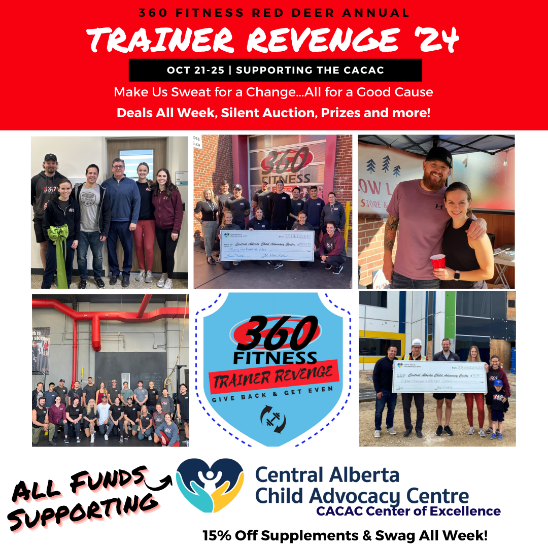 Get Ready for Trainer Revenge ’24 at 360 Fitness Red Deer! Support a Great Cause and Get Your Revenge on Us